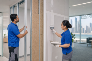 Gypsum partition wall installation for Abu Dhabi office or home